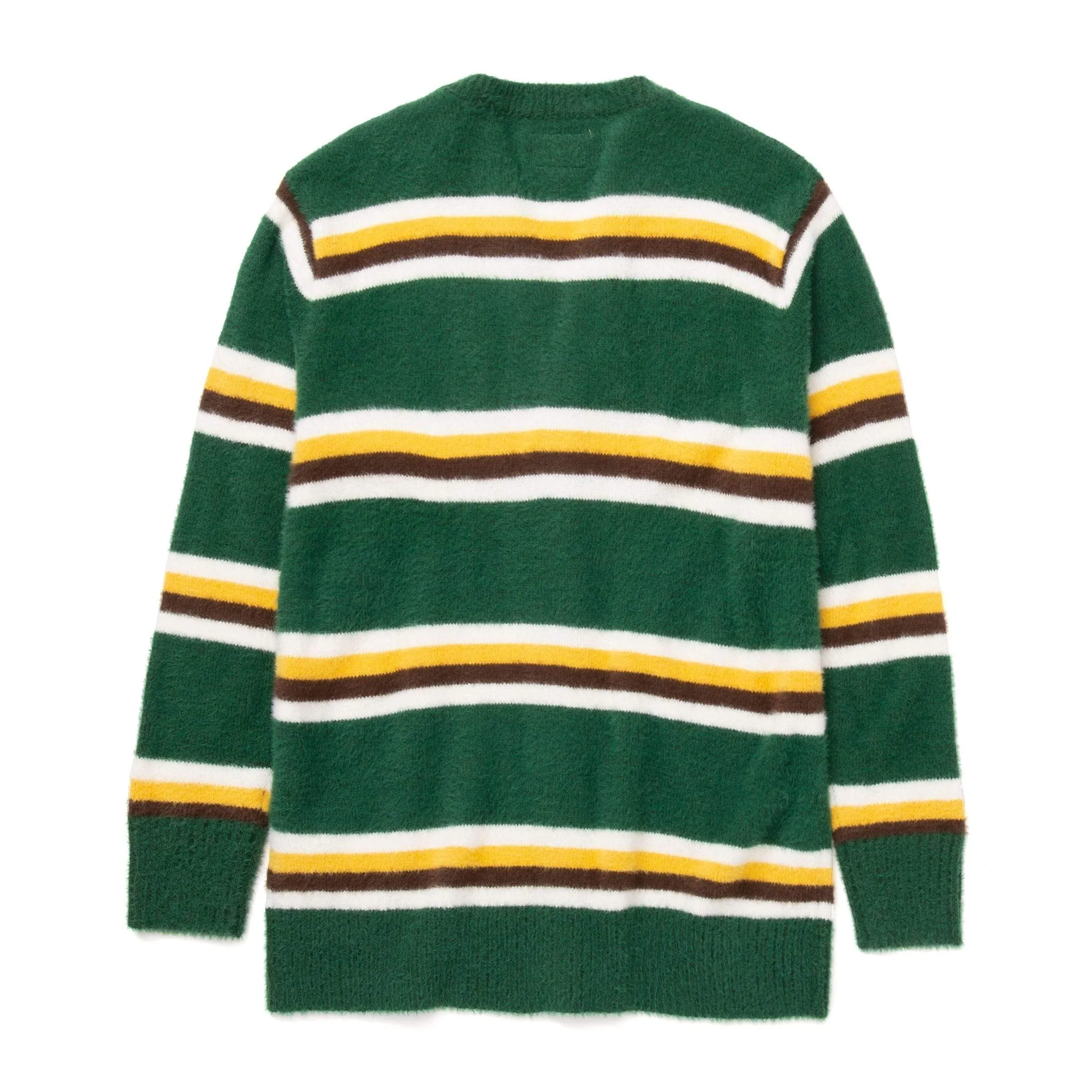 1984 MOHAIR STRIPE CARDIGAN - DARK GREEN