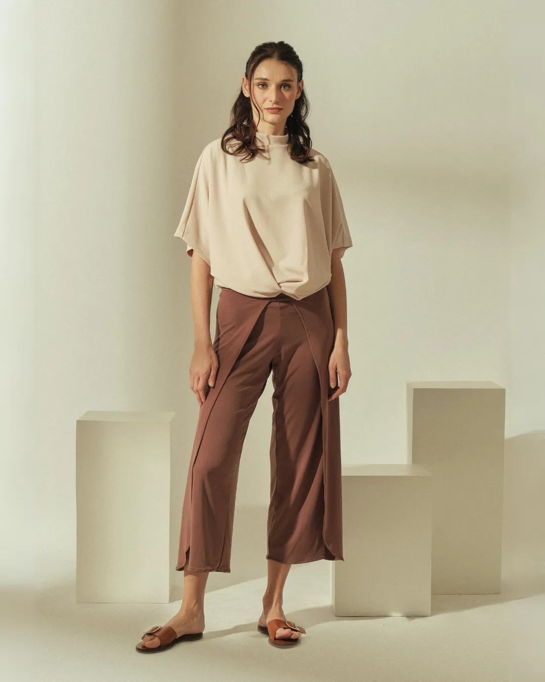 Oltman Short Sleeves Neocrepe Top