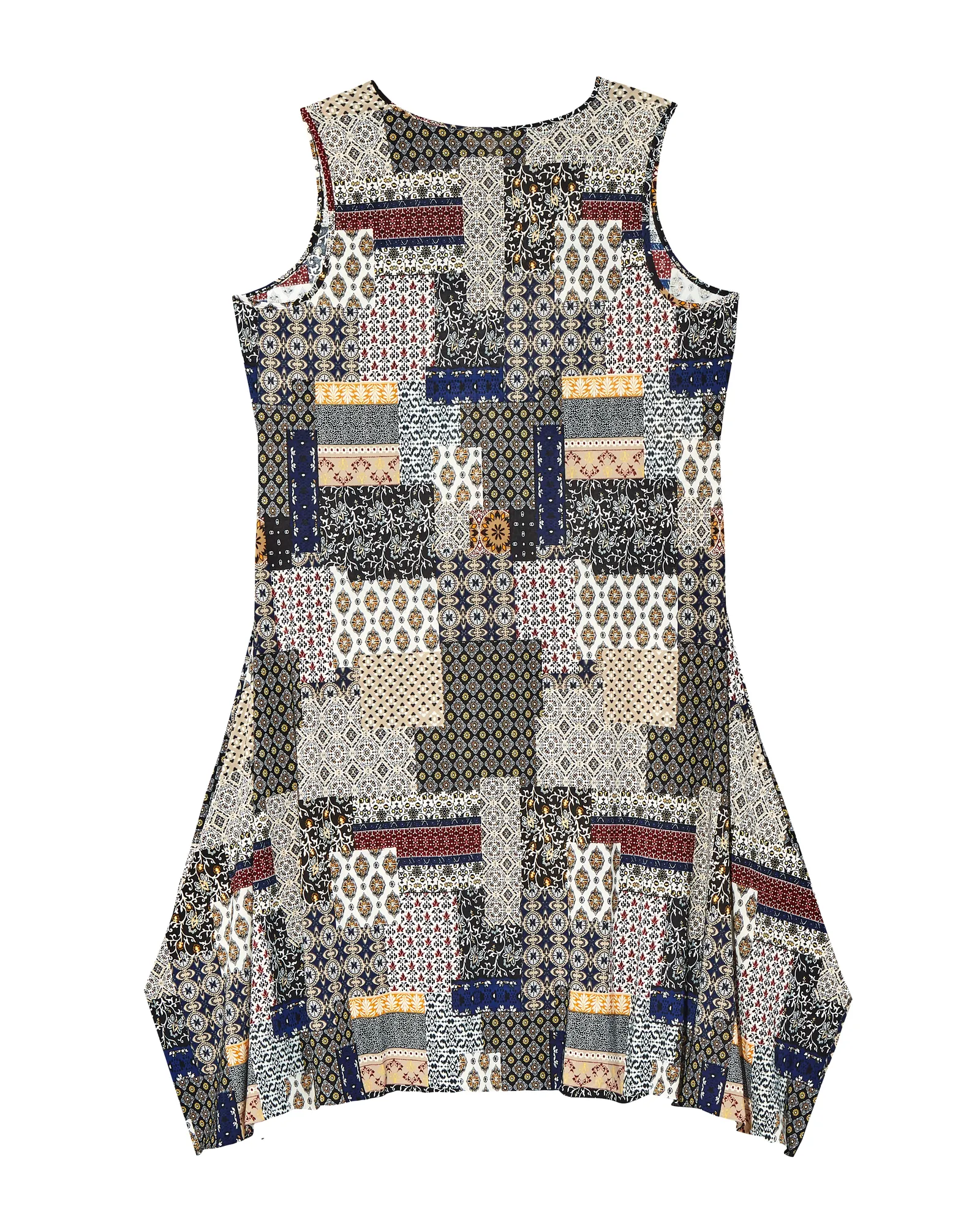 Rae Sleeveless Knit Crochet Detail Dress | Black / Red