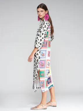 Vilagallo Antonella Cuadros Flores Dress White